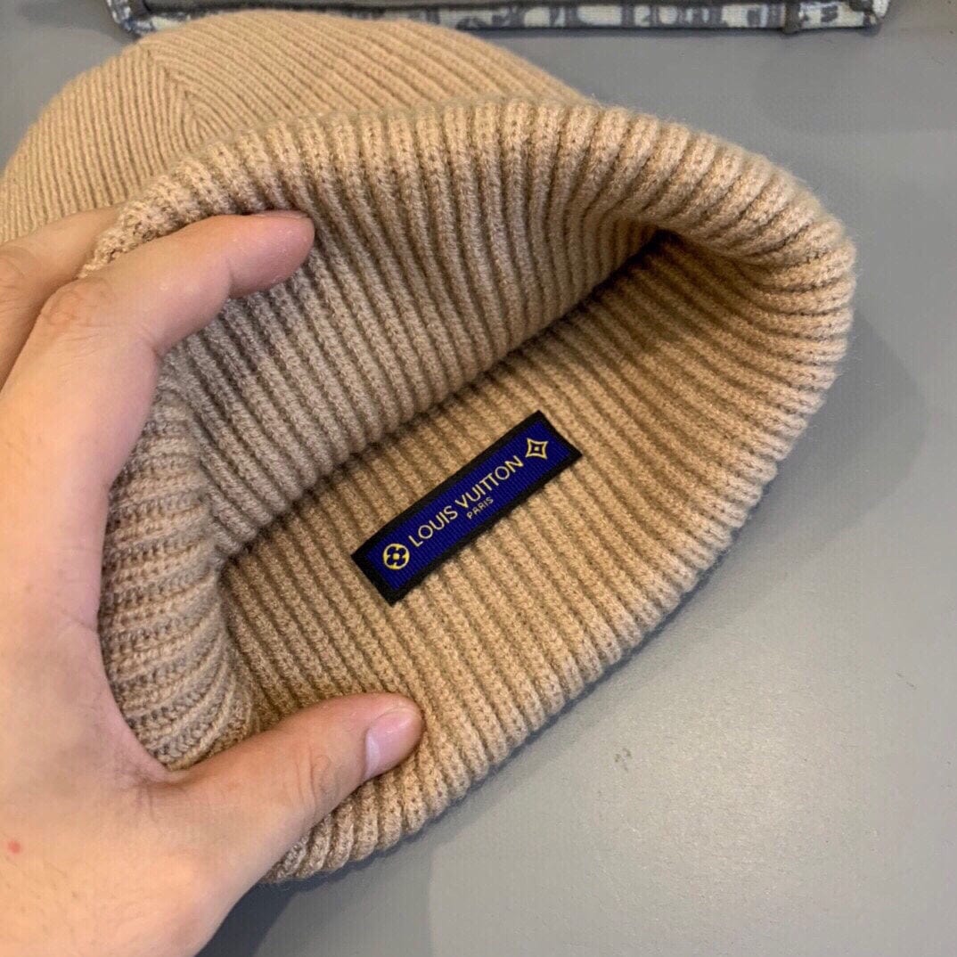 Tunde Store Louis Vuitton Monogram Beige Wool Beanie