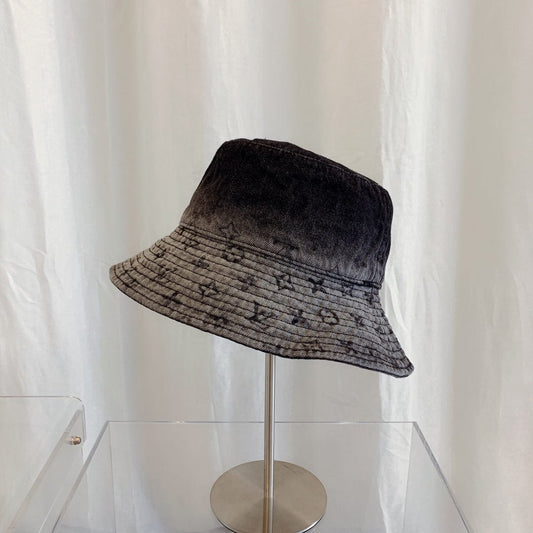 Tunde Store Louis Vuitton Monogram Black Denim Bucket Hat