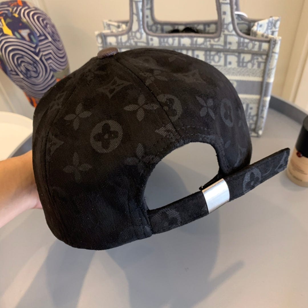Tunde Store Louis Vuitton Monogram Black Suede & Brown Leather Cap