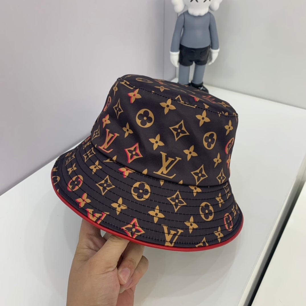 Tunde Store Louis Vuitton Monogram Bucket Hat with Red Accents - Limited Edition