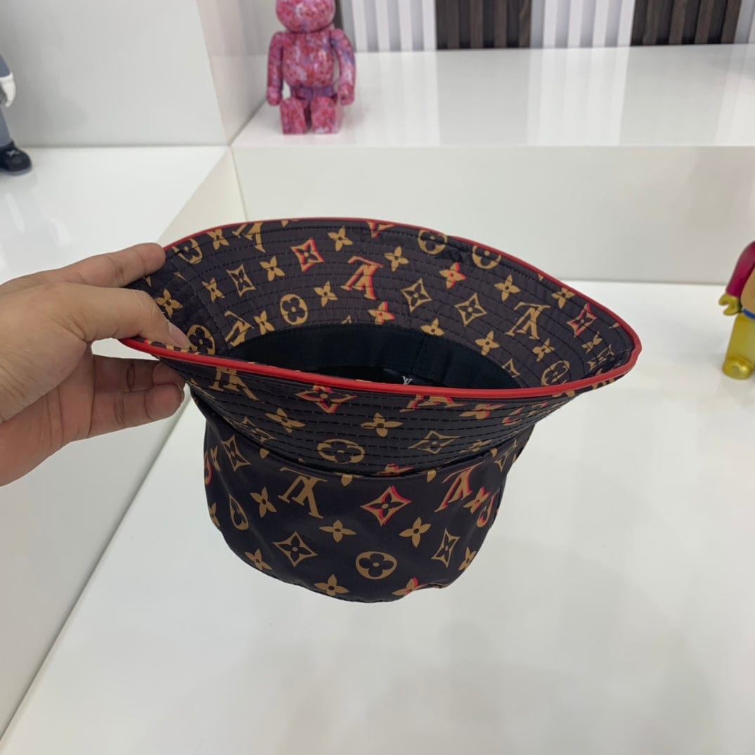 Tunde Store Louis Vuitton Monogram Bucket Hat with Red Accents - Limited Edition