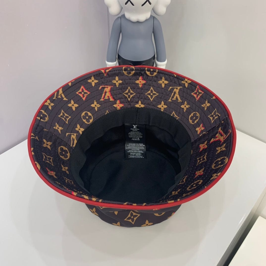 Tunde Store Louis Vuitton Monogram Bucket Hat with Red Accents - Limited Edition