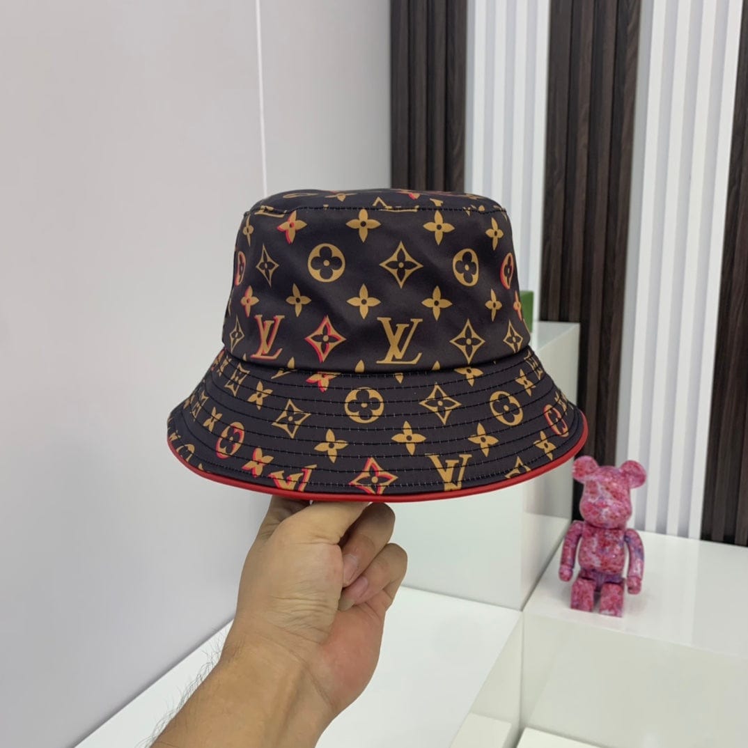 Tunde Store Louis Vuitton Monogram Bucket Hat with Red Accents - Limited Edition