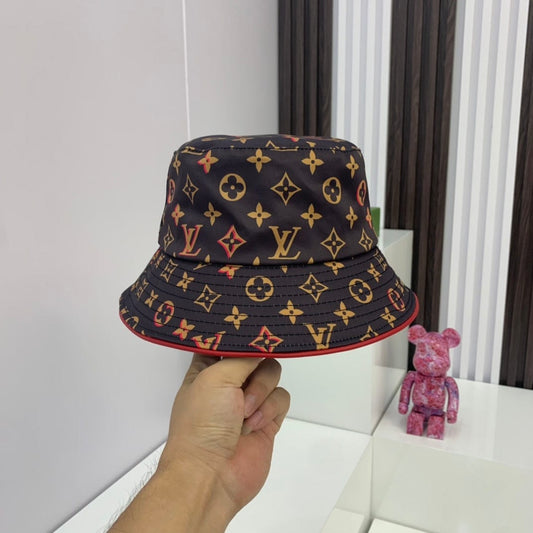 Tunde Store Louis Vuitton Monogram Bucket Hat with Red Accents - Limited Edition