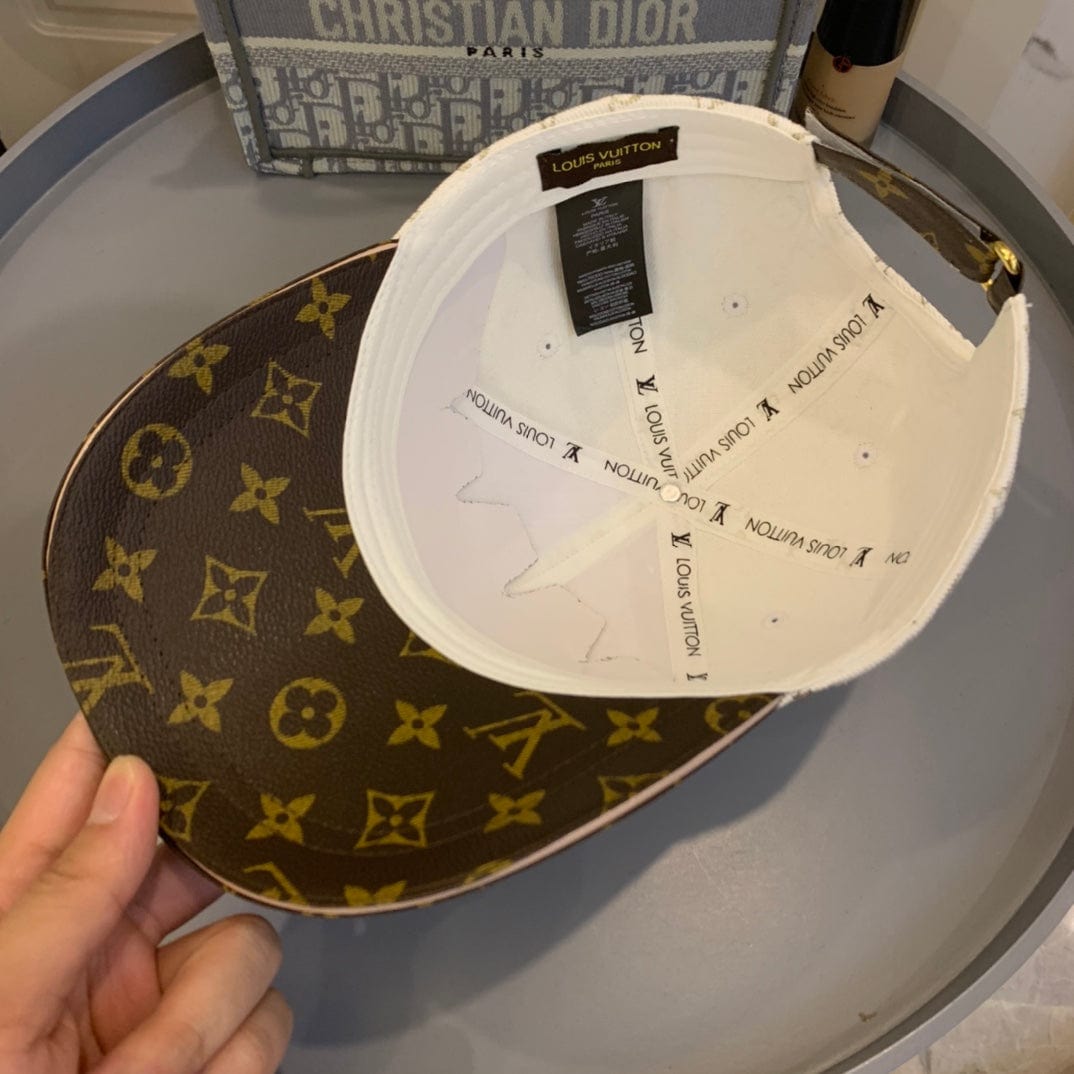 Tunde Store Louis Vuitton Monogram Canvas and White Cotton Cap