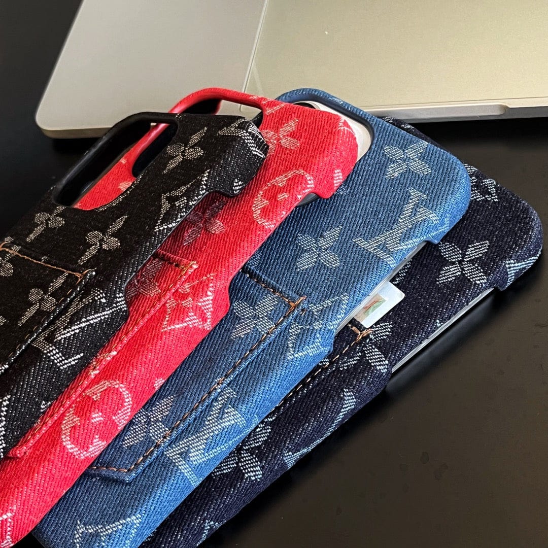 Tunde Store Louis Vuitton Monogram Denim iPhone Case with Card Holder