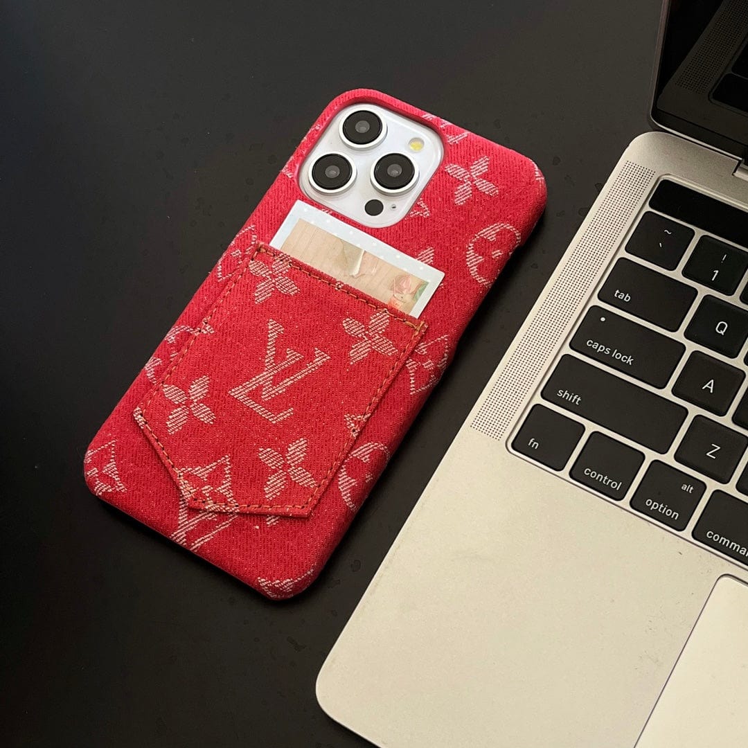 Tunde Store Louis Vuitton Monogram Denim iPhone Case with Card Holder