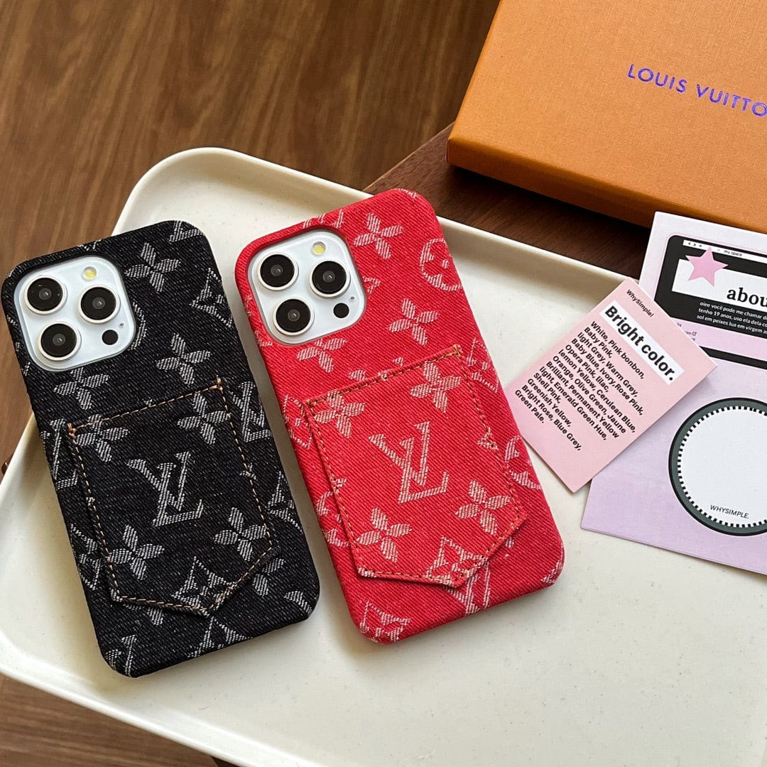 Tunde Store Louis Vuitton Monogram Denim iPhone Case with Card Holder