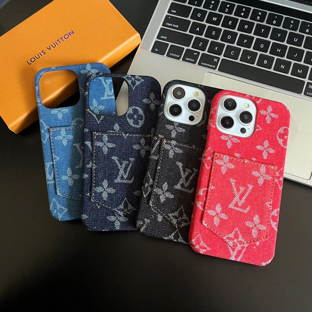 Tunde Store Louis Vuitton Monogram Denim iPhone Case with Card Holder