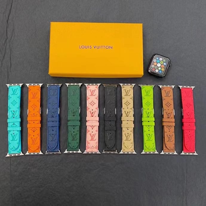 Tunde Store Louis Vuitton Monogram Embossed Apple Watch Bands
