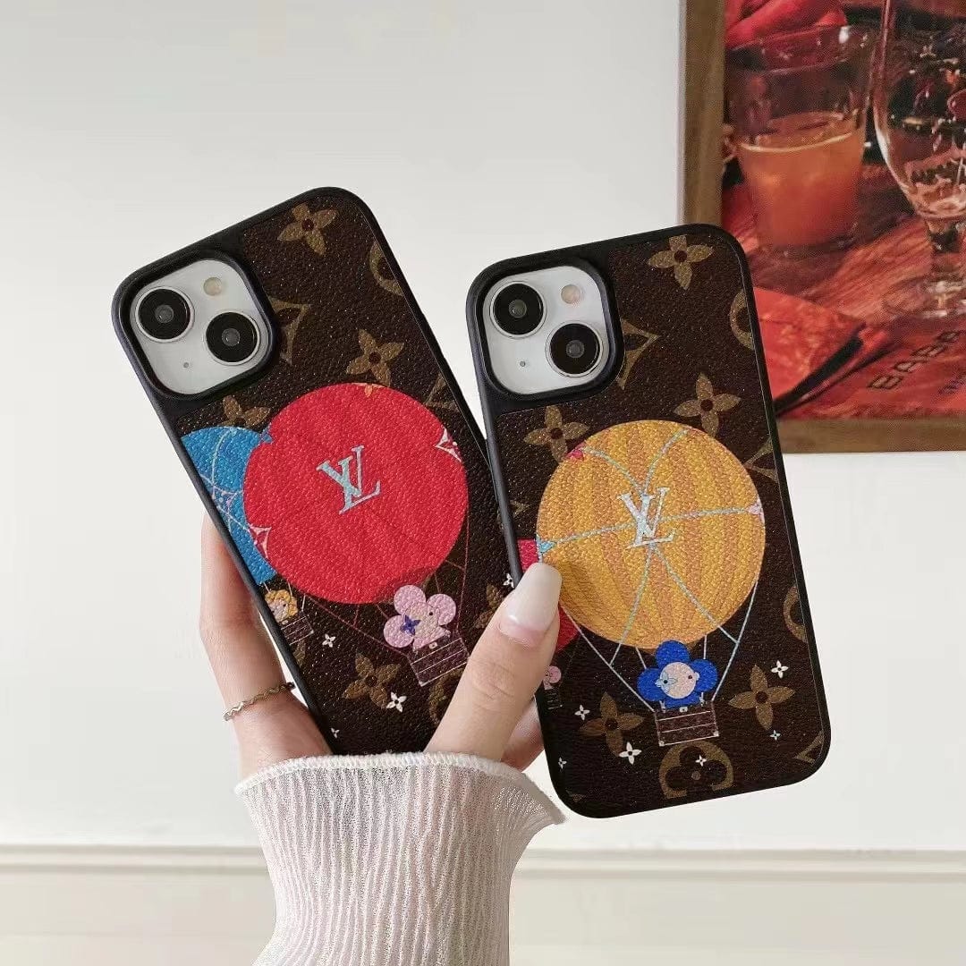 Tunde Store Louis Vuitton Monogram Hot Air Balloon and Heart Print iPhone Cases