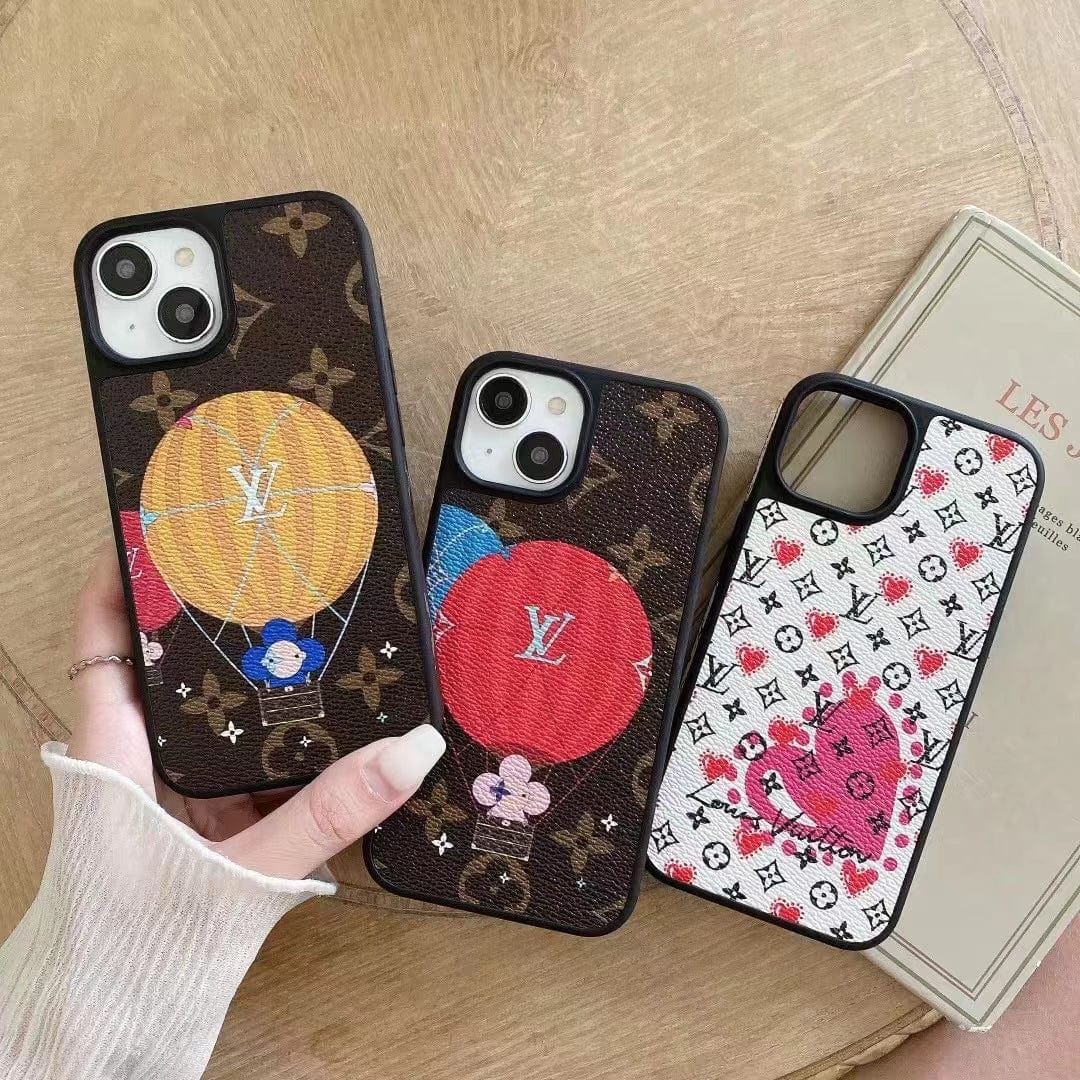 Tunde Store Louis Vuitton Monogram Hot Air Balloon and Heart Print iPhone Cases
