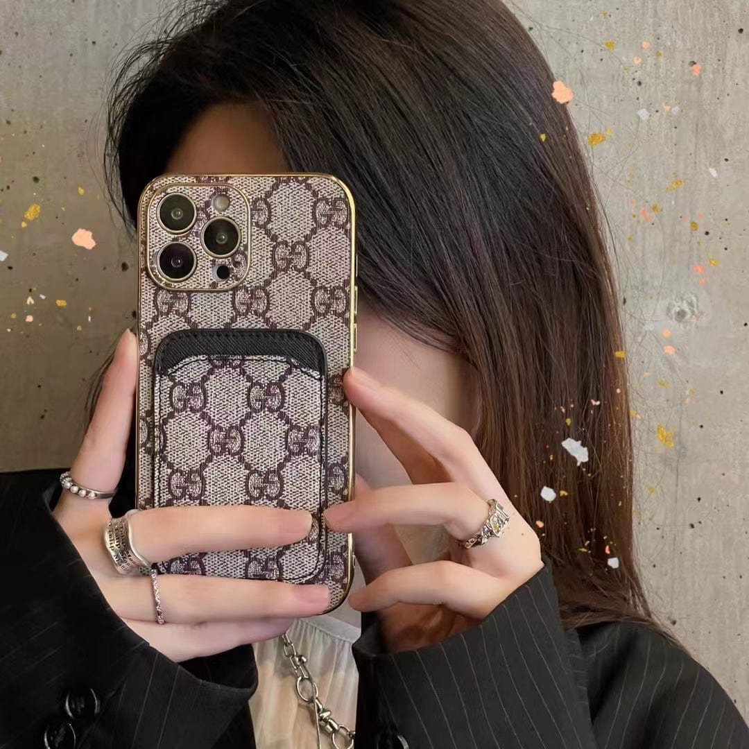 Tunde Store Louis Vuitton Monogram iPhone Case with Credit Card Pouch
