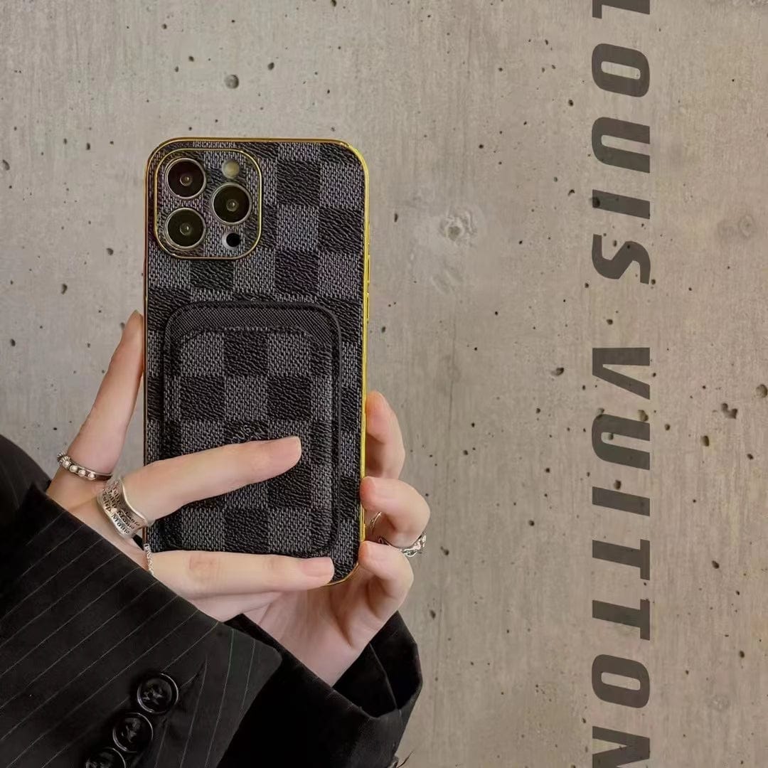 Tunde Store Louis Vuitton Monogram iPhone Case with Credit Card Pouch