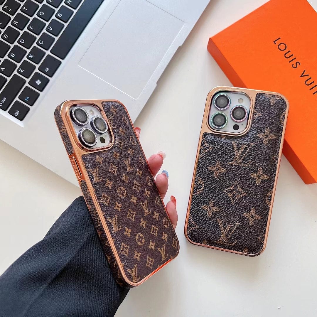 Tunde Store Louis Vuitton Monogram iPhone Cases with Rose Gold Trim - Lens Accessory Gift