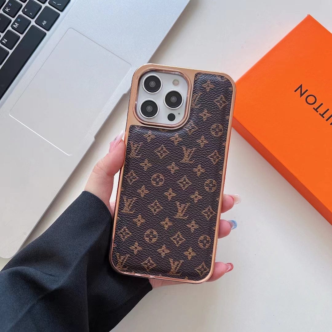 Tunde Store Louis Vuitton Monogram iPhone Cases with Rose Gold Trim - Lens Accessory Gift