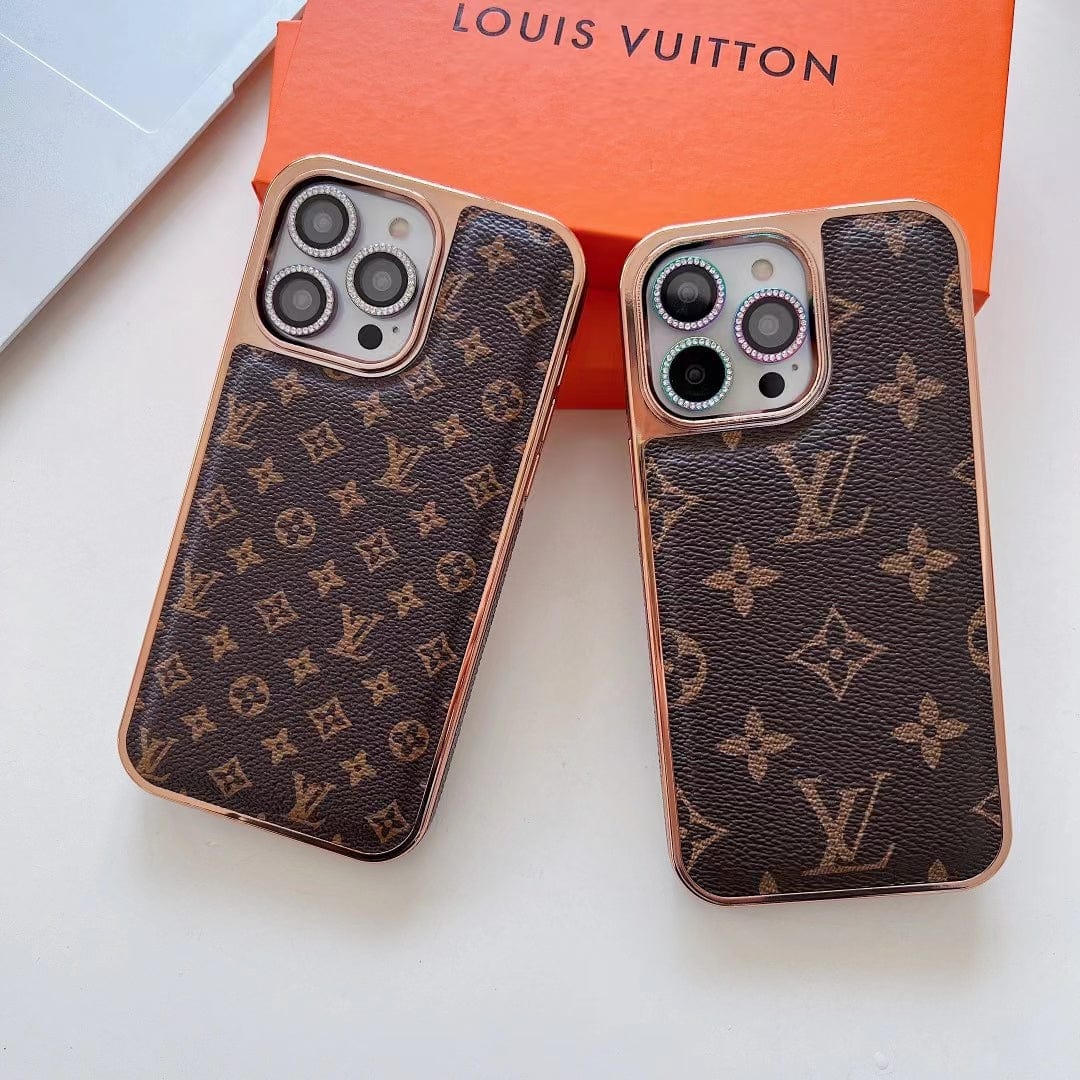 Tunde Store Louis Vuitton Monogram iPhone Cases with Rose Gold Trim - Lens Accessory Gift