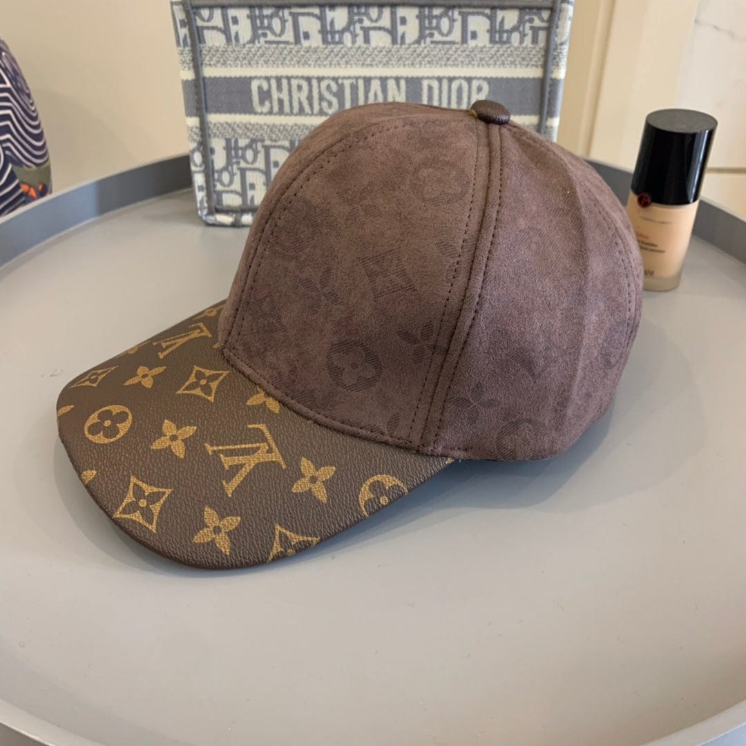 Tunde Store Louis Vuitton Monogram Suede and Canvas Cap in Brown and Black