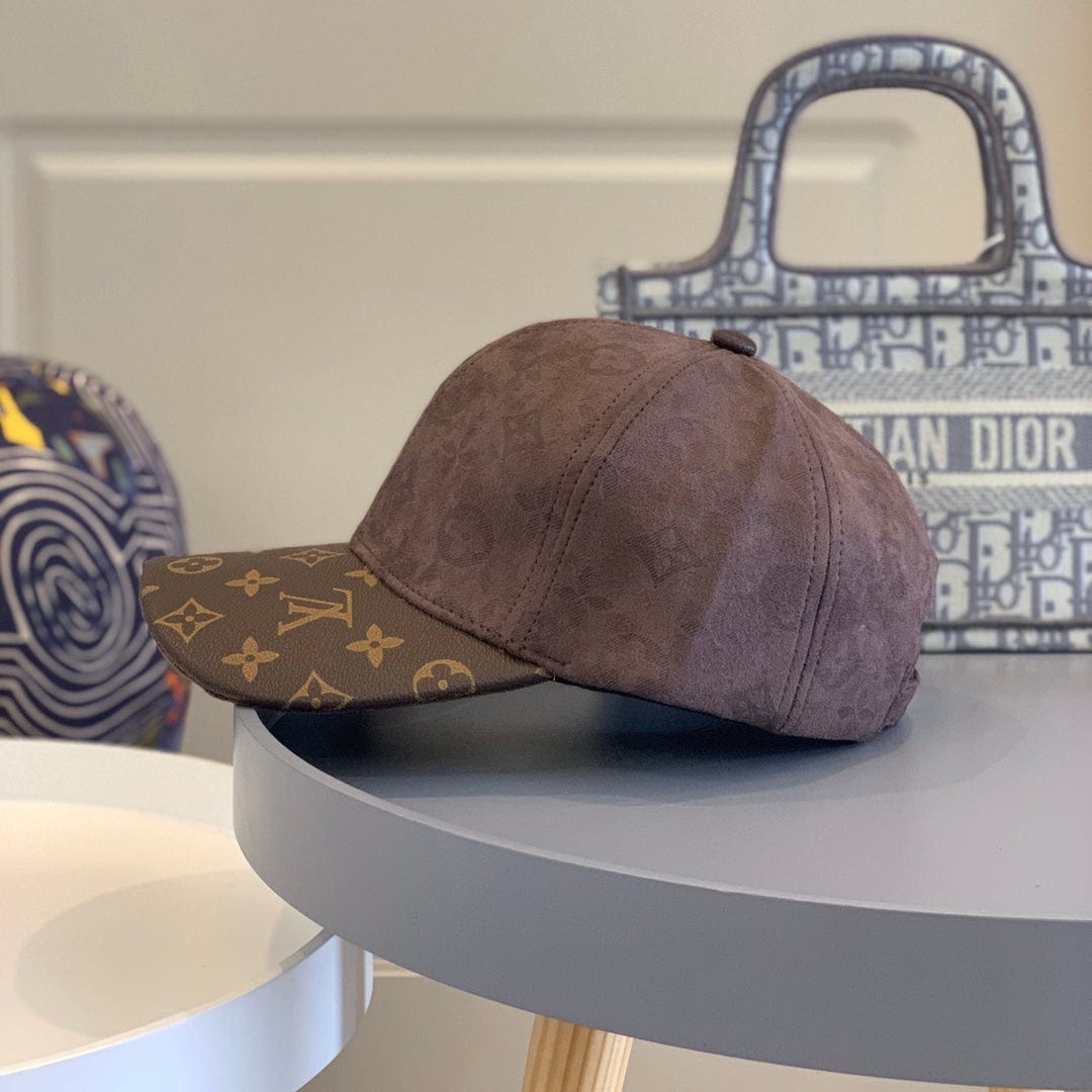 Tunde Store Louis Vuitton Monogram Suede and Canvas Cap in Brown and Black