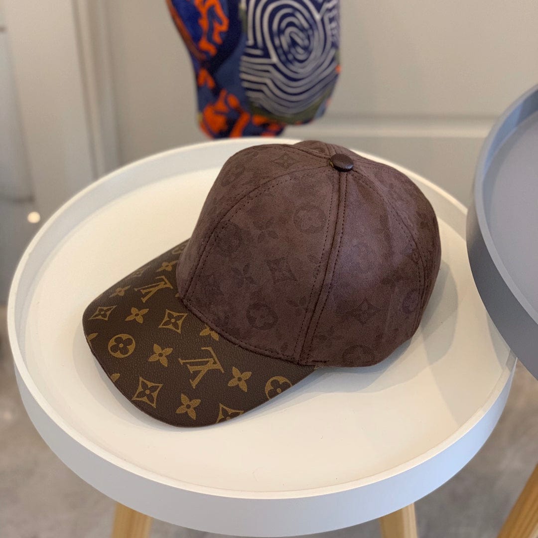 Tunde Store Louis Vuitton Monogram Suede and Canvas Cap in Brown and Black