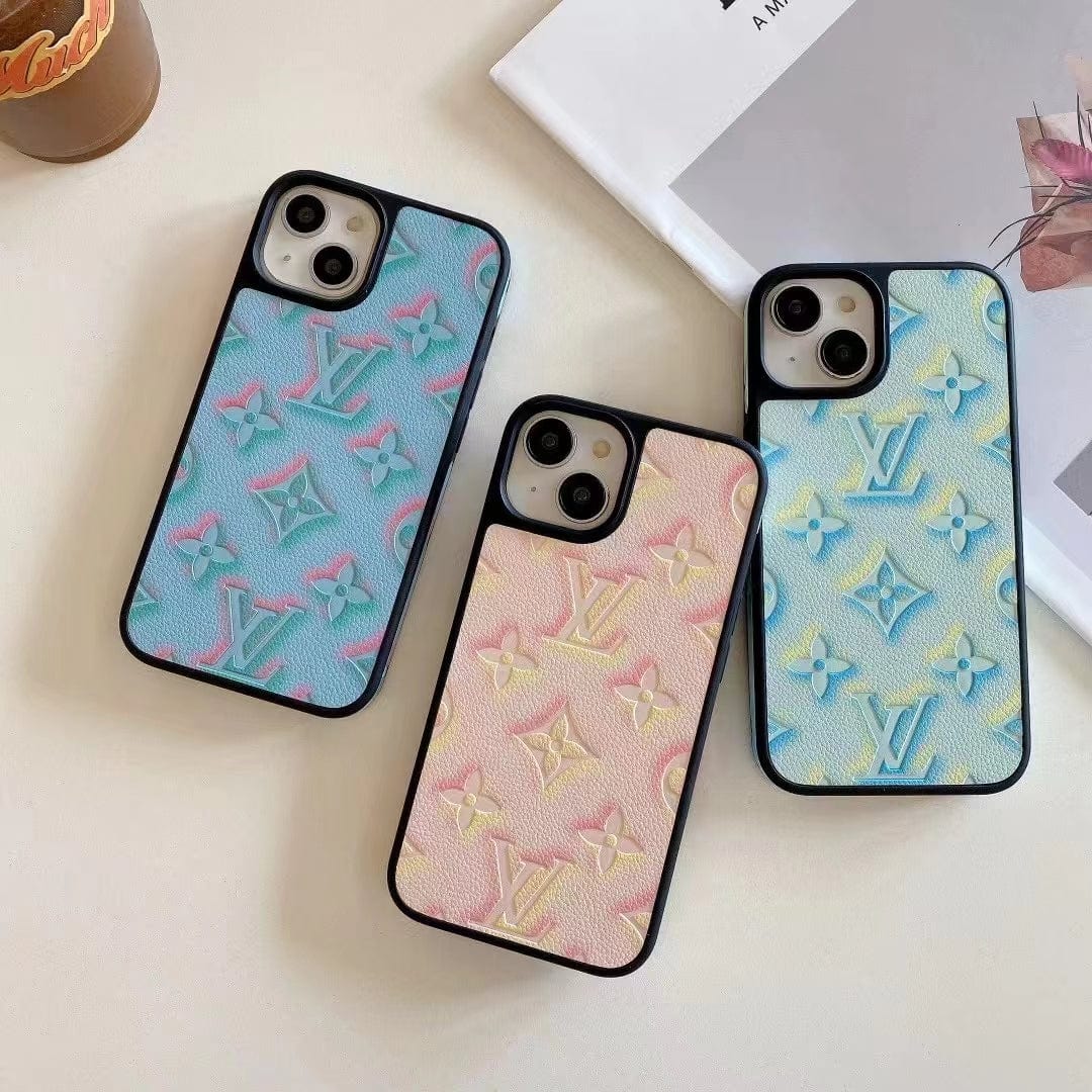 Tunde Store Louis Vuitton Pastel Monogram Embossed iPhone Cases