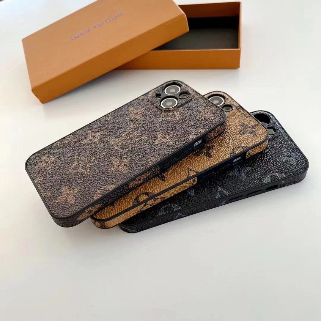 Tunde Store Louis Vuitton Premium Leather iPhone Cover for iPhone 14, and iPhone 15 Series