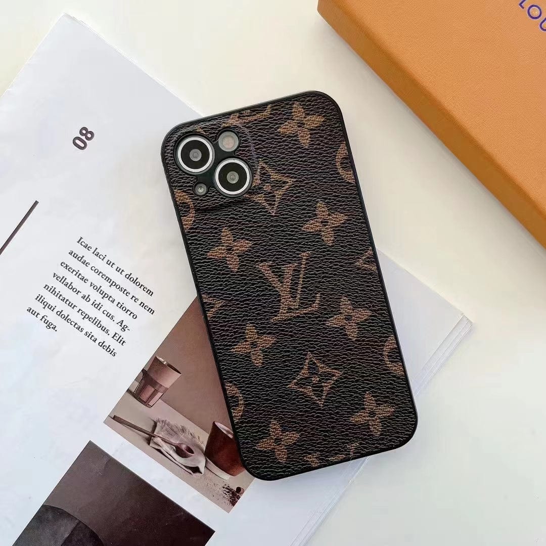 Tunde Store Louis Vuitton Premium Leather iPhone Cover for iPhone 14, and iPhone 15 Series
