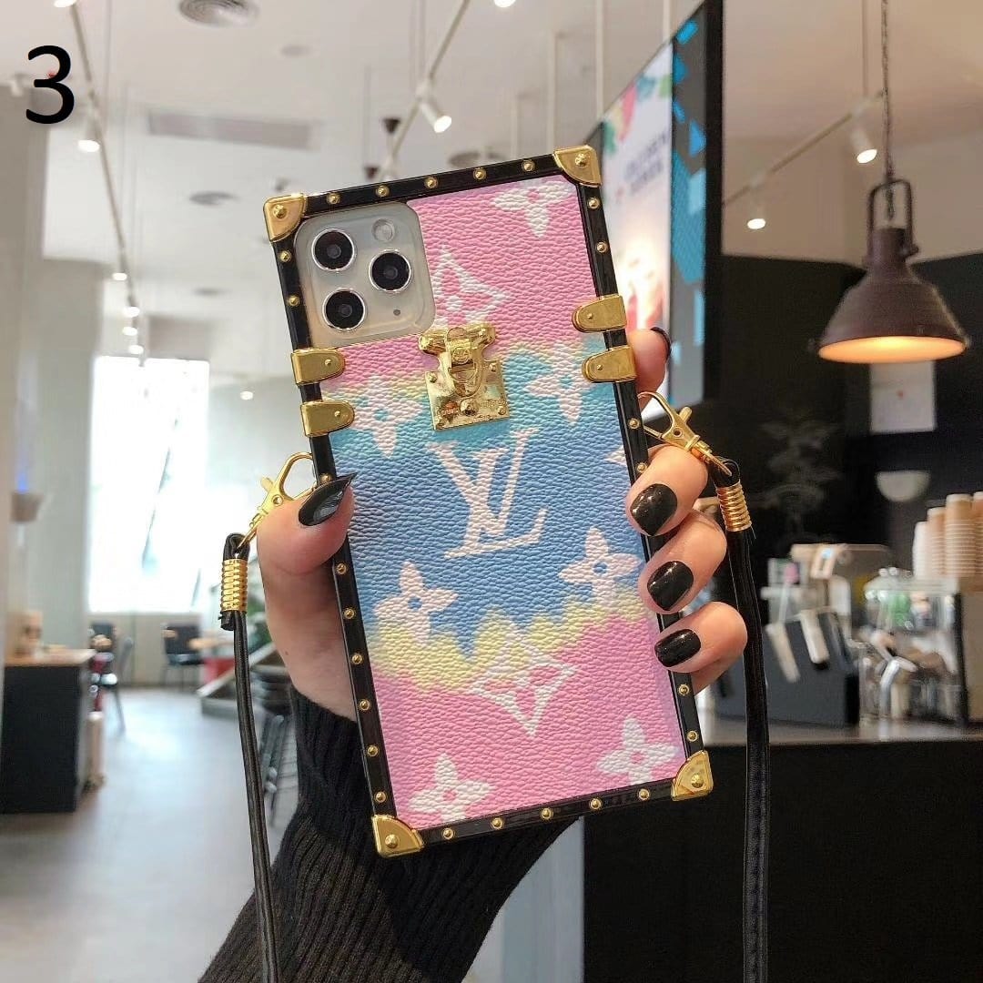 Tunde Store Louis Vuitton Rainbow Leather Case For iPhone 15 (iphone13-iPhone14)
