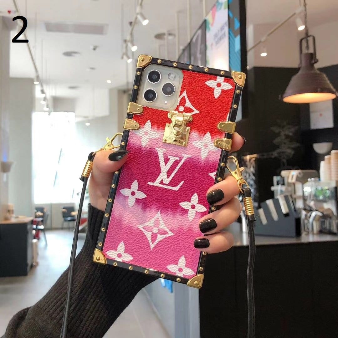 Tunde Store Louis Vuitton Rainbow Leather Case For iPhone 15 (iphone13-iPhone14)