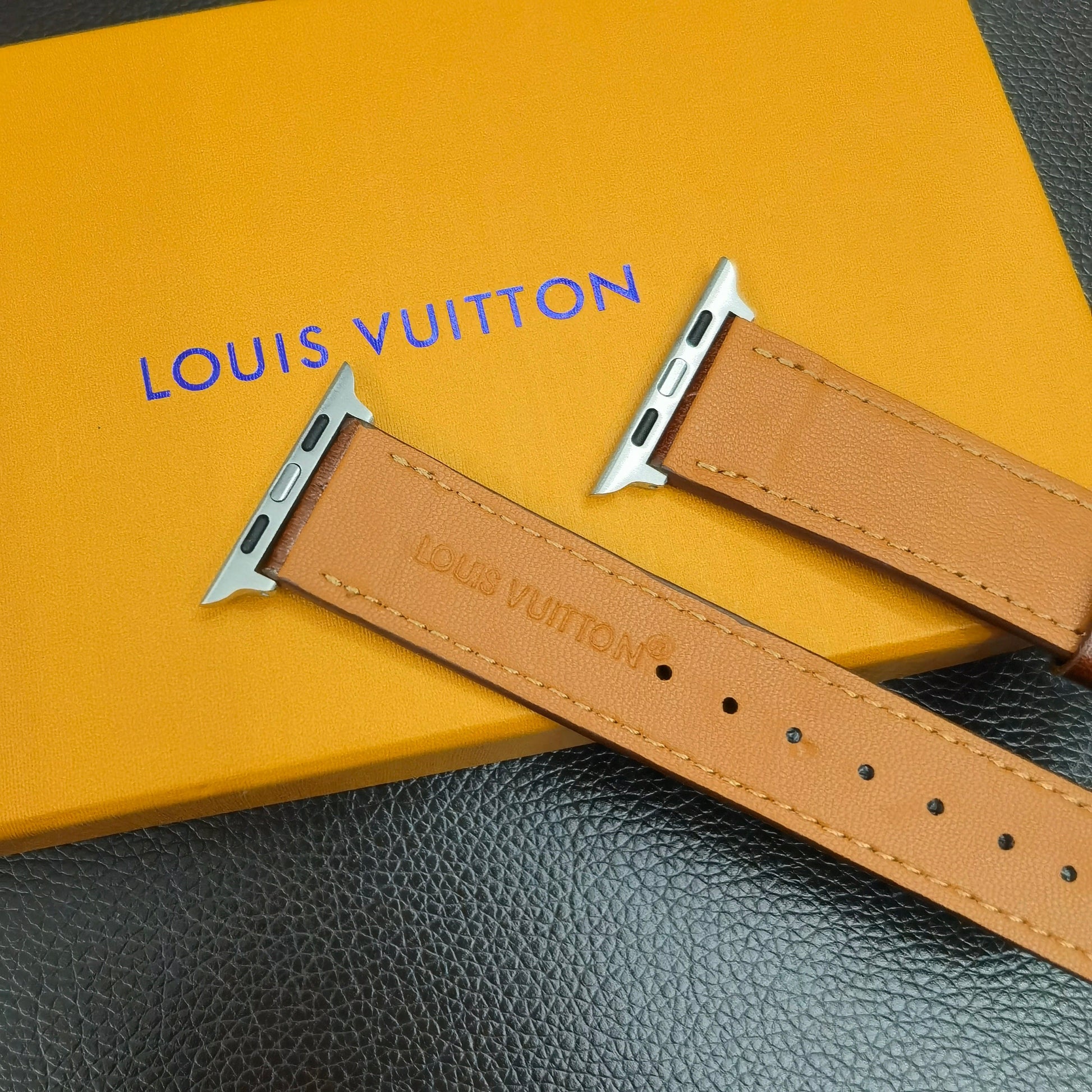 Tunde Store Louis Vuitton Textured Leather Watch Band 38/40/41/42/44/45/49 mm
