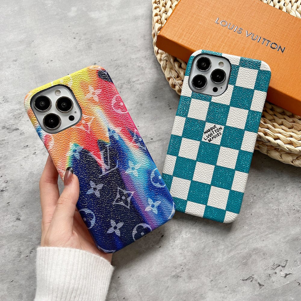 Tunde Store Louis Vuitton Vibrant Bleach Rainbow iPhone Cases