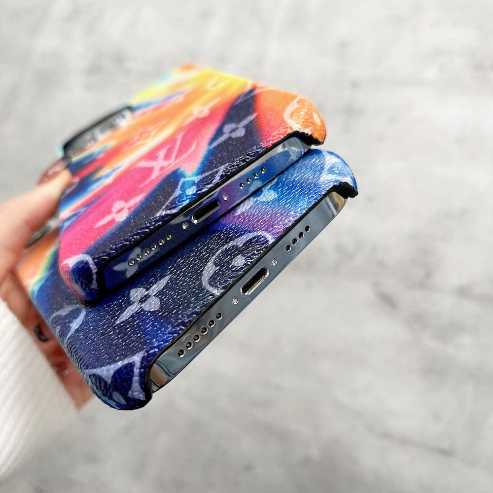Tunde Store Louis Vuitton Vibrant Bleach Rainbow iPhone Cases