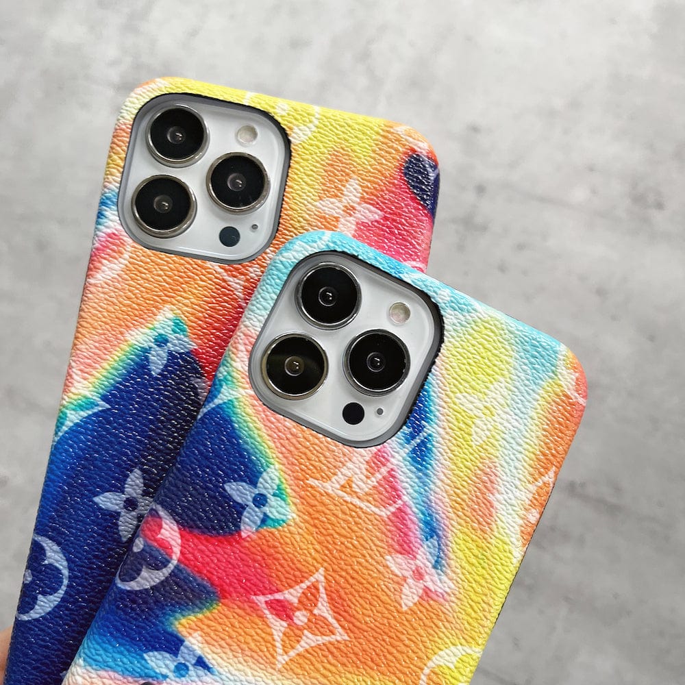 Tunde Store Louis Vuitton Vibrant Bleach Rainbow iPhone Cases