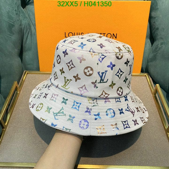 Tunde Store Louis Vuitton White Rainbow Bucket Hat for women - Light Effect Hat
