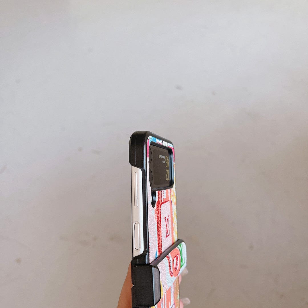 Tunde Store Louis Vuitton Z Flip Phone Cases with Finger Strap | Unique Artistic Styles