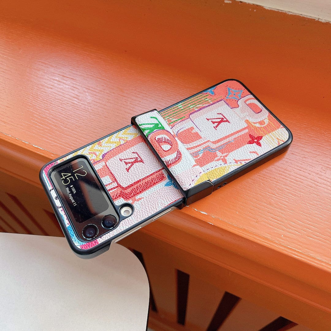 Tunde Store Louis Vuitton Z Flip Phone Cases with Finger Strap | Unique Artistic Styles