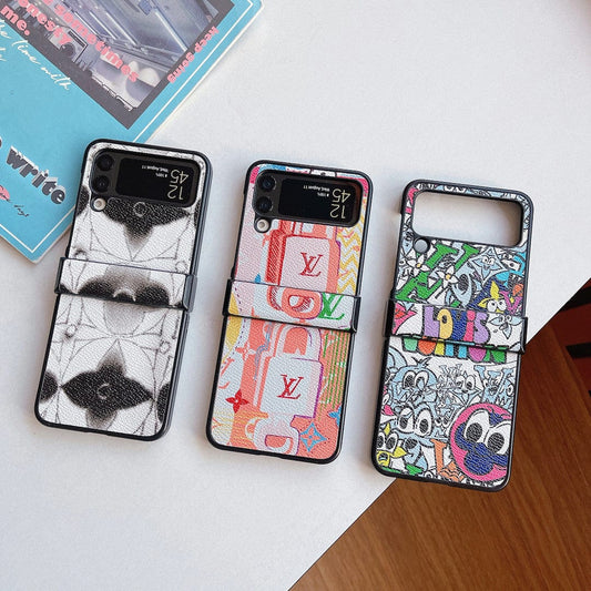 Tunde Store Louis Vuitton Z Flip Phone Cases with Finger Strap | Unique Artistic Styles