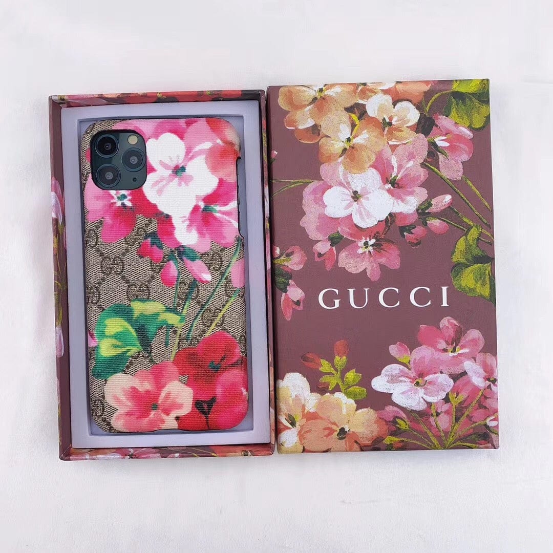 Tunde Store Luxurious Gucci Blooms Leather Phone Case Cover For Huawei