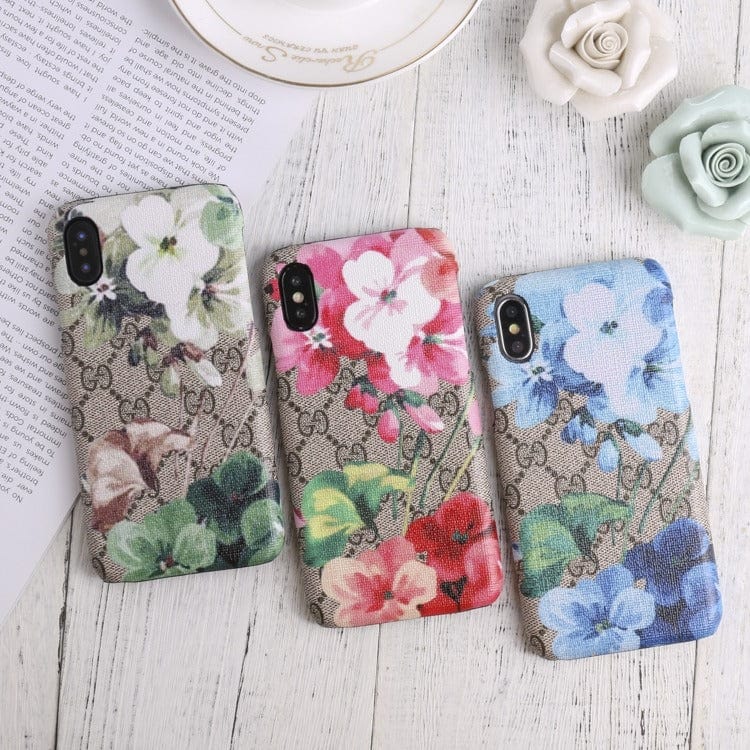 Tunde Store Luxurious Gucci Blooms Leather Phone Case Cover For Huawei