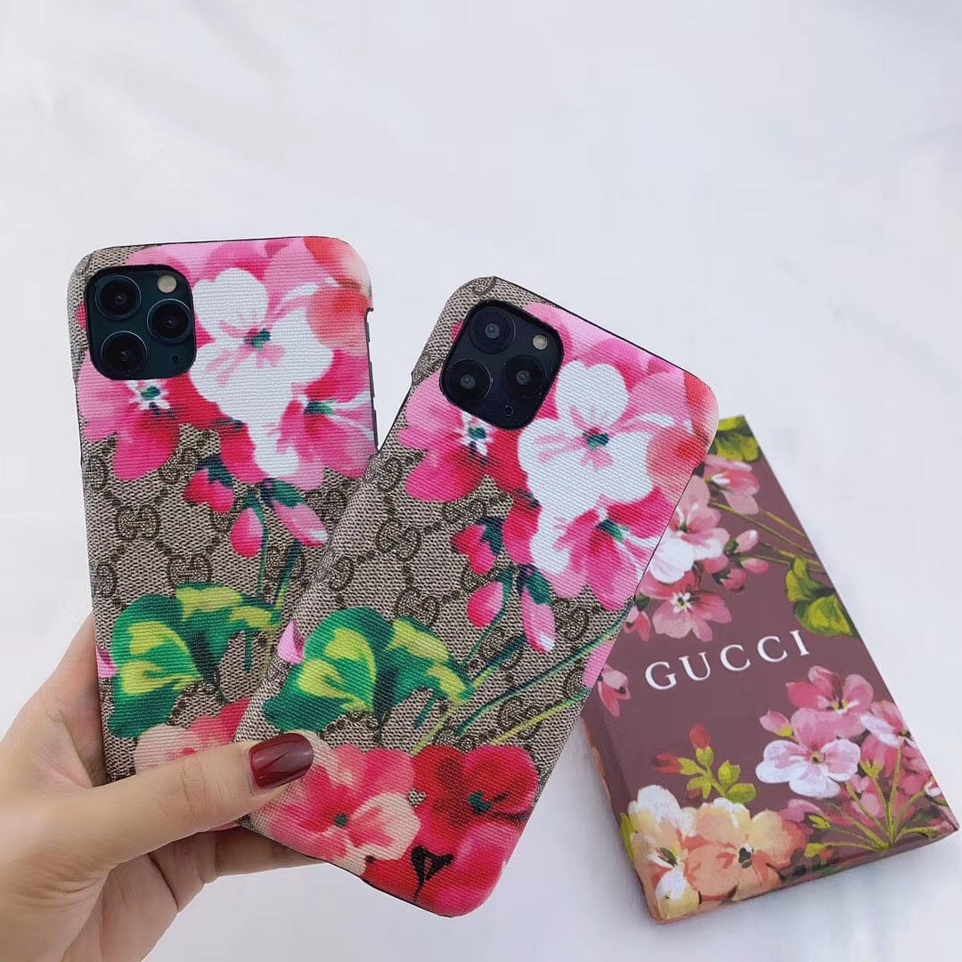 Tunde Store Luxurious Gucci Blooms Leather Phone Case Cover For Huawei