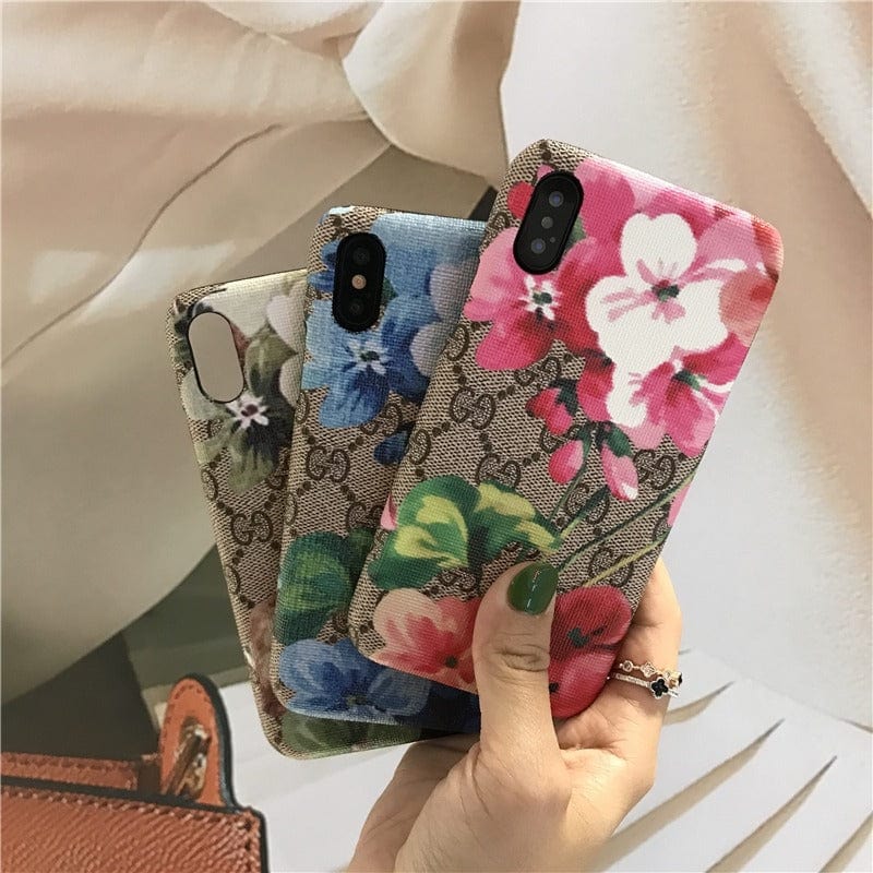 Tunde Store Luxurious Gucci Blooms Leather Phone Case Cover For Huawei