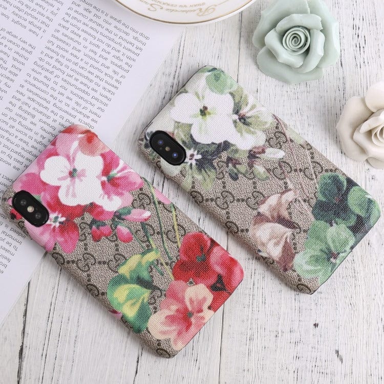 Tunde Store Luxurious Gucci Blooms Leather Phone Case Cover For Huawei