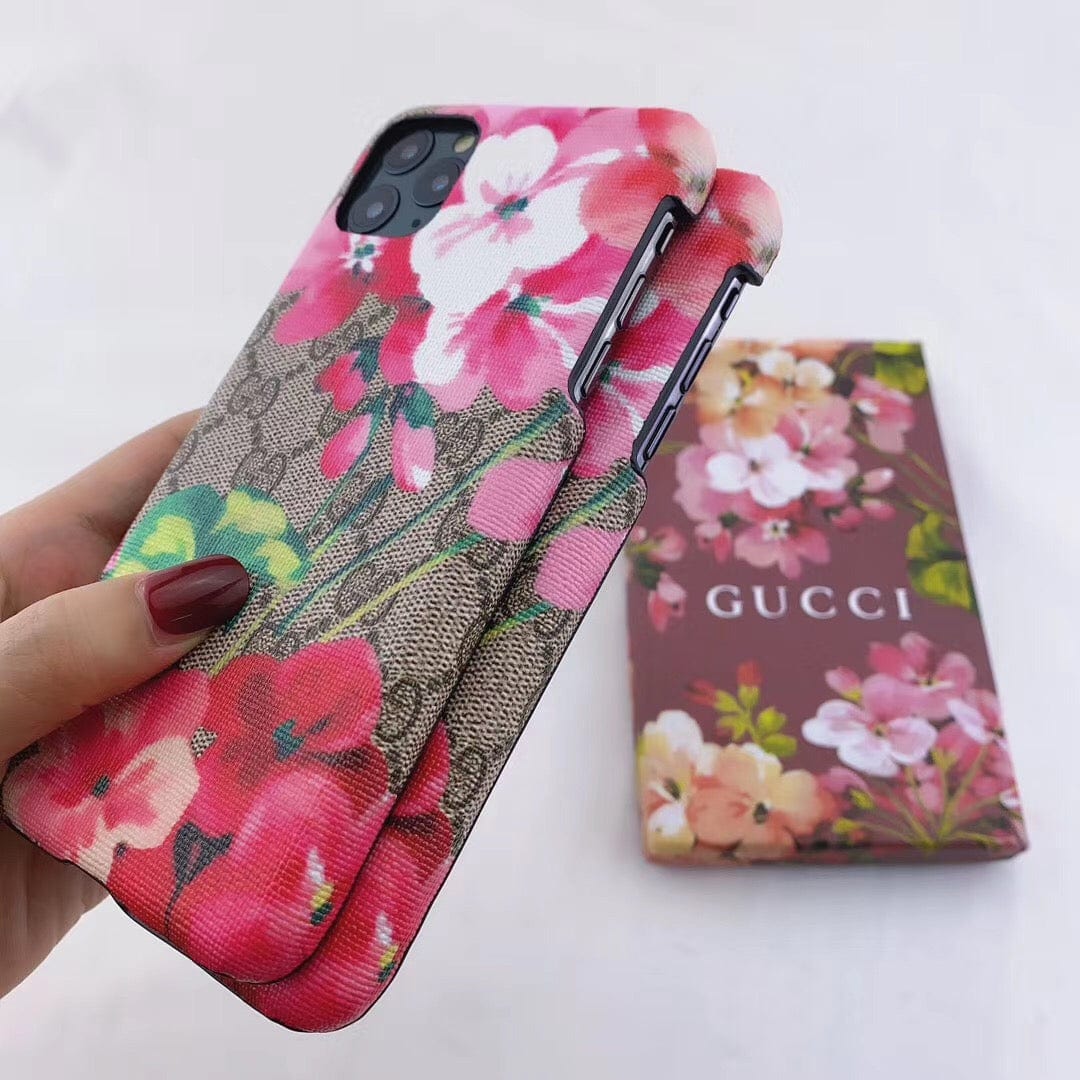 Tunde Store Luxurious Gucci Blooms Leather Phone Case Cover For Huawei