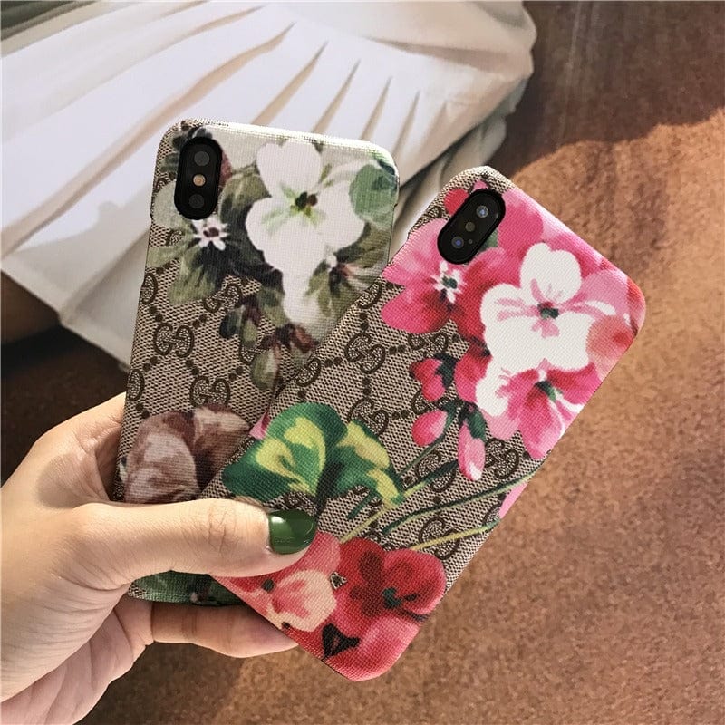 Tunde Store Luxurious Gucci Blooms Leather Phone Case Cover For Huawei