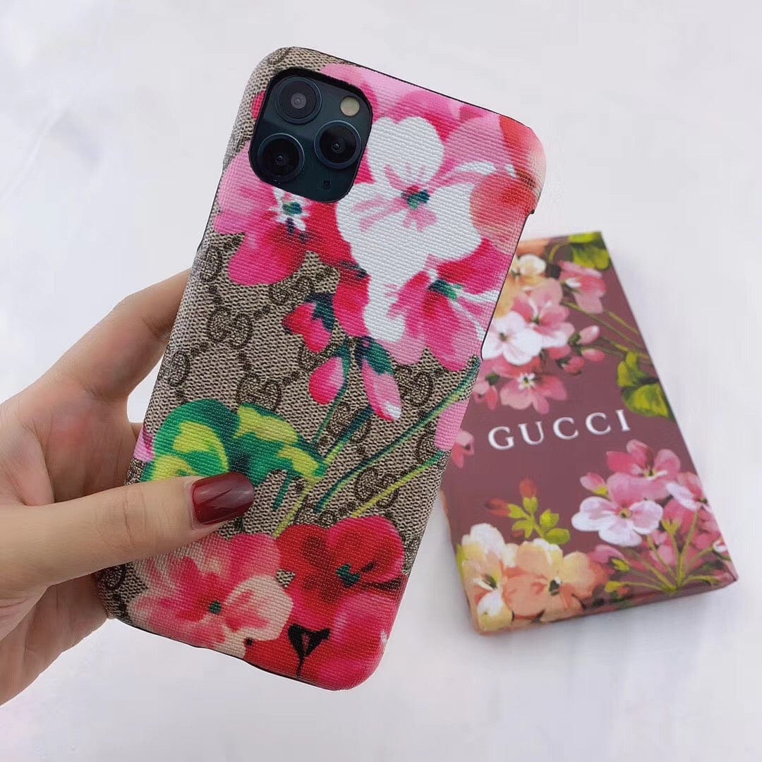 Tunde Store Luxurious Gucci Blooms Leather Phone Case Cover For Huawei