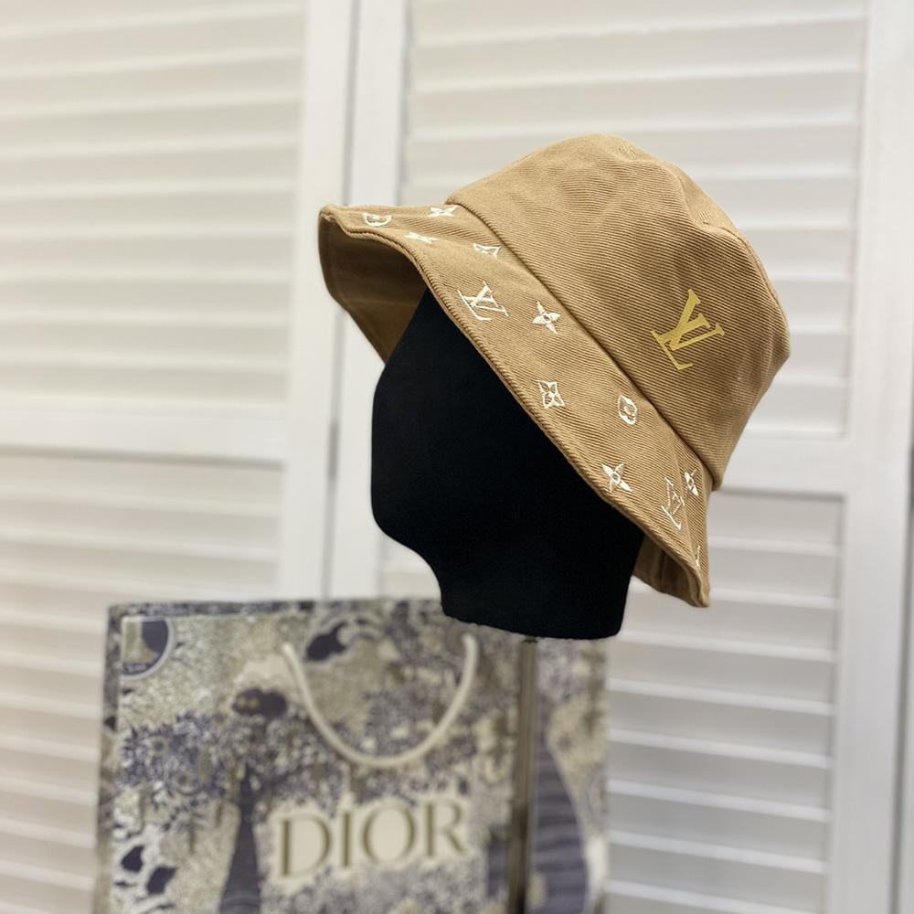 Tunde Store Luxurious Louis Vuitton Mustard Bucket Hat