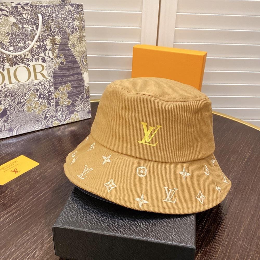 Tunde Store Luxurious Louis Vuitton Mustard Bucket Hat