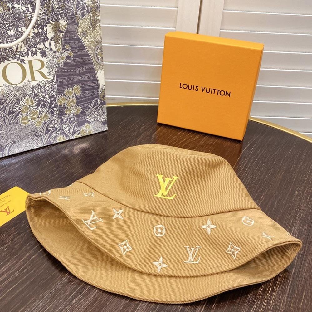 Tunde Store Luxurious Louis Vuitton Mustard Bucket Hat