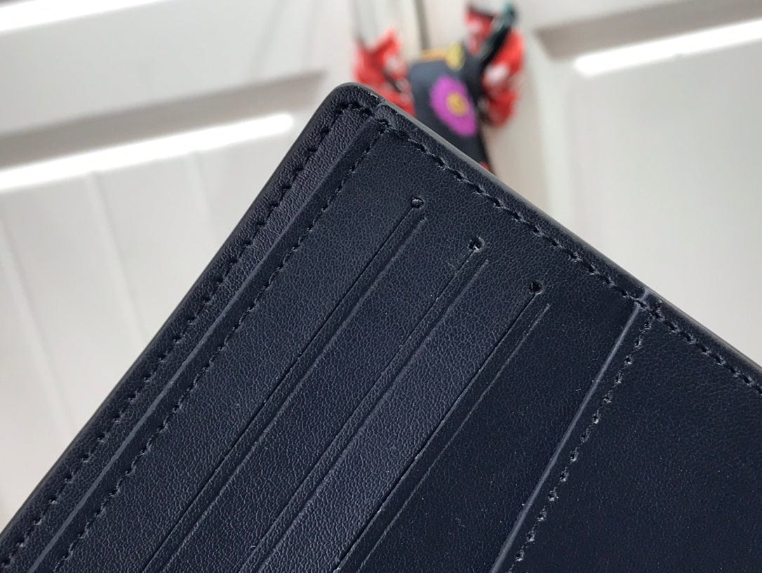 Tunde Store Luxury Blue Monogram Bifold Wallet