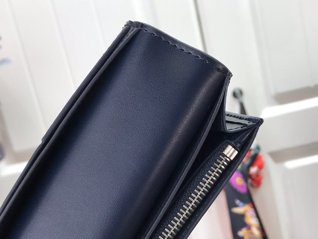 Tunde Store Luxury Blue Monogram Long Wallet